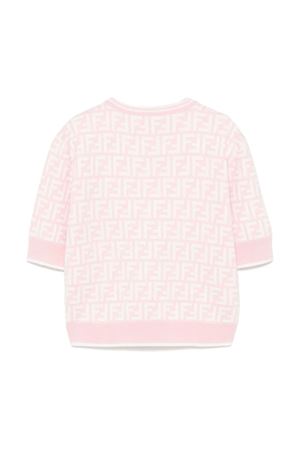 Pink cotton sweater FENDI KIDS | JFG184AS5LF1QF0